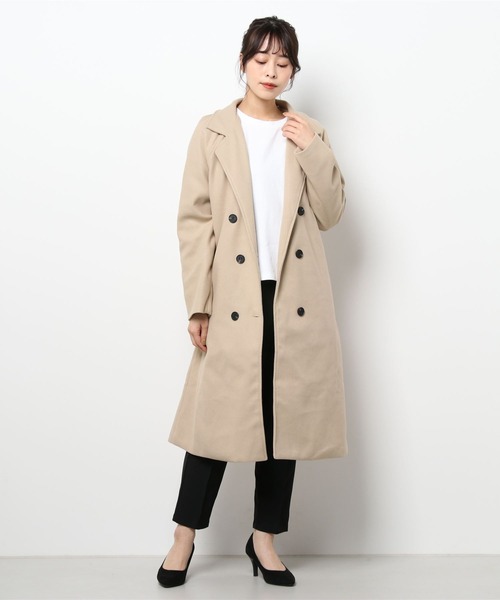 Ritzy（リッツィー）の「大人シルエット  ゆる感　チェスターコート（チェスターコート・レディース・ブラック/ベージュ/ライトベージュ・M/L）」の11枚目の写真