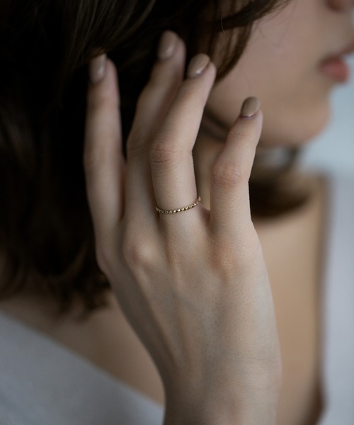 PAS TIERRA（パティエラ）の「【K10】スタッズリング（リング・レディース・イエローゴールド・#13/#7/#9/#11）」の6枚目の写真