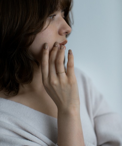 PAS TIERRA（パティエラ）の「【K10】スタッズリング（リング・レディース・イエローゴールド・#13/#7/#9/#11）」の3枚目の写真