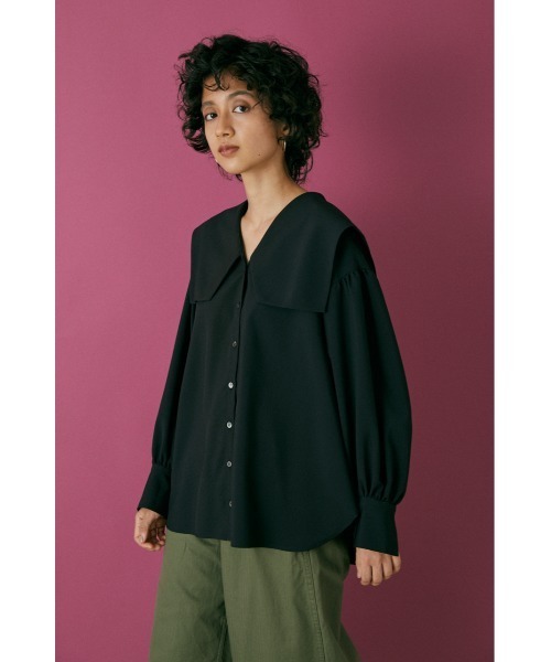 BLACK BY MOUSSY（ブラックバイマウジー）の「big collar shirt 
