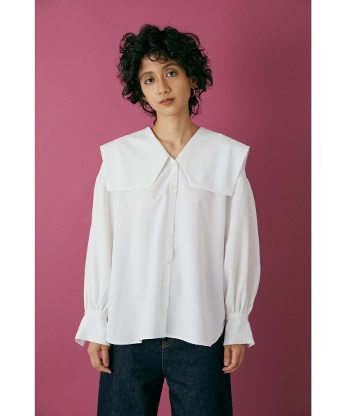 シャツ/ブラウス(長袖/七分) black by moussy big collar shirt BLACK BY MOUSSY（ブラックバイマウジー）の「big collar shirt