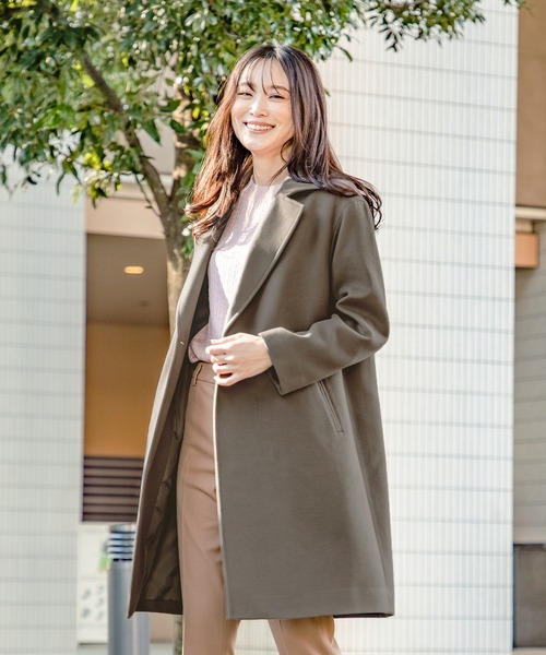 セール フェイクウールロングコート チェスターコート A C Design By Alpha Cubic エーシーデザインバイアルファキュービック のファッション通販 Zozotown