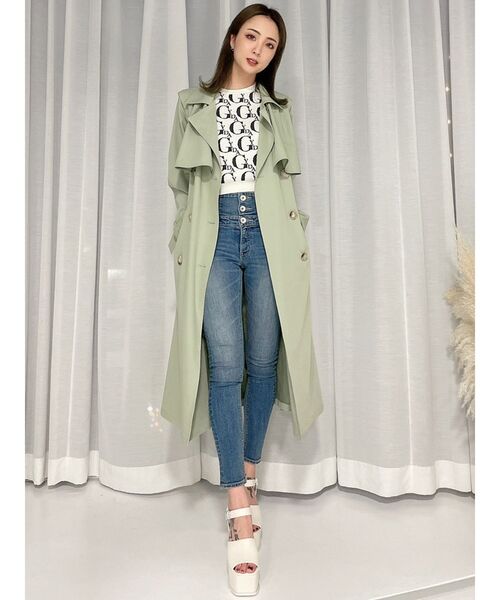 GYDA(ジェイダ)の「GYDA PATTERNハーフスリーブニットトップス(ニット/セーター・レディース・オフホワイト/チャコールグレー・FREE)」の16枚目の写真