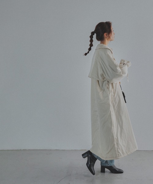Fashion Letter（ファッションレター）の「中綿トレンチコート（トレンチコート・レディース・アイボリー/ベージュ/ブラック・M/L）」の9枚目の写真