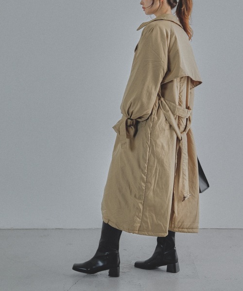 Fashion Letter（ファッションレター）の「中綿トレンチコート（トレンチコート・レディース・アイボリー/ベージュ/ブラック・M/L）」の16枚目の写真