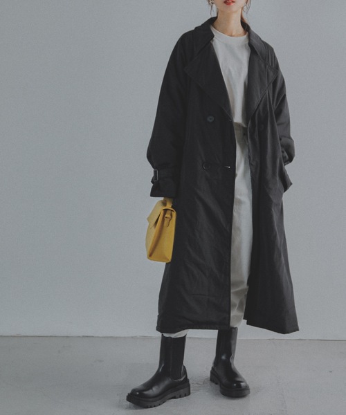 Fashion Letter（ファッションレター）の「中綿トレンチコート（トレンチコート・レディース・アイボリー/ベージュ/ブラック・M/L）」の20枚目の写真