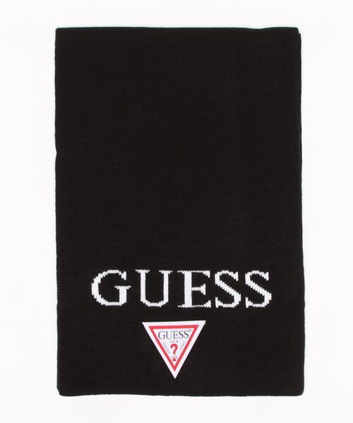 Guess（ゲス）の「【GUESS】　ゲス　マフラー（マフラー・レディース・ホワイト×レッド/ホワイト×ブルー/ブラック×ブルー/ホワイト×イエロー/ブラック×イエロー・FREE）」の4枚目の写真