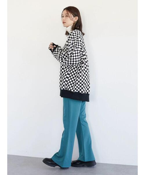 Sugar spoon(シュガースプーン)の「・SUGAR SPOON チェッカーptウラキモウスウェット*(スウェット・レディース・ベージュ/オフホワイト/ライトグリーン・FREE)」の6枚目の写真