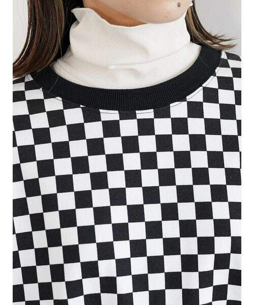 Sugar spoon(シュガースプーン)の「・SUGAR SPOON チェッカーptウラキモウスウェット*(スウェット・レディース・ベージュ/オフホワイト/ライトグリーン・FREE)」の9枚目の写真