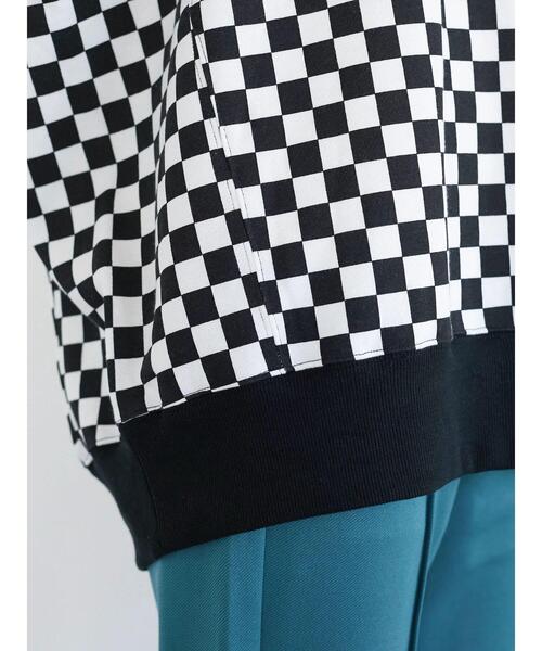 Sugar spoon(シュガースプーン)の「・SUGAR SPOON チェッカーptウラキモウスウェット*(スウェット・レディース・ベージュ/オフホワイト/ライトグリーン・FREE)」の11枚目の写真