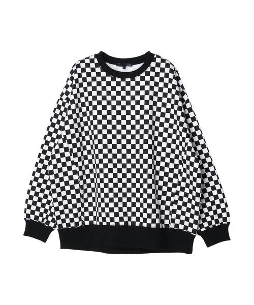 Sugar spoon(シュガースプーン)の「・SUGAR SPOON チェッカーptウラキモウスウェット*(スウェット・レディース・ベージュ/オフホワイト/ライトグリーン・FREE)」の18枚目の写真