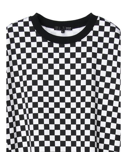 Sugar spoon(シュガースプーン)の「・SUGAR SPOON チェッカーptウラキモウスウェット*(スウェット・レディース・ベージュ/オフホワイト/ライトグリーン・FREE)」の20枚目の写真