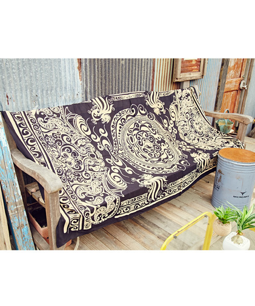 チャイハネ（チャイハネ）の「【チャイハネ】トライバルサローン 大判ストール（ストール/ショール・レディース・ホワイト/ブラック/オレンジ/カーキ/ベージュ/ピンク/レッド/イエロー/ブルー/グリーン/ネイビー/パープル/ブラウン/ライトブルー/オレンジ系その他・FREE）」の21枚目の写真