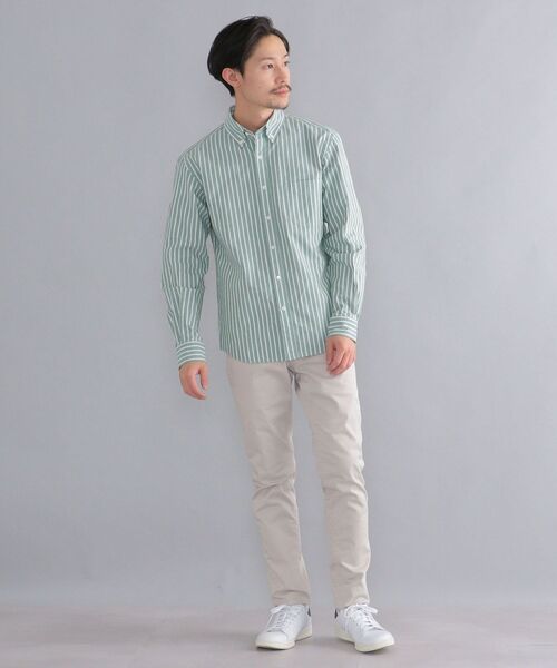 SHIPS(シップス)の「SHIPS: japan quality 播州織 オックスフォード ストライプ ボタンダウンシャツ(シャツ/ブラウス・メンズ・ライトブルー/ピンク/グリーン・SMALL/MEDIUM/LARGE/X-LARGE)」の21枚目の写真
