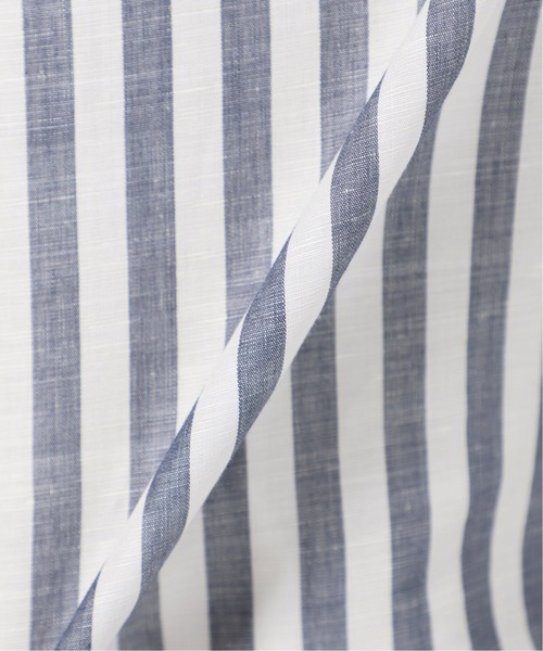 EDIFICE（エディフィス）の「コットン/リネン ストライプ カッタウェイシャツ（シャツ/ブラウス・メンズ・ブルー系その他/ブラウン・SMALL/LARGE/X-LARGE/MEDIUM）」の19枚目の写真