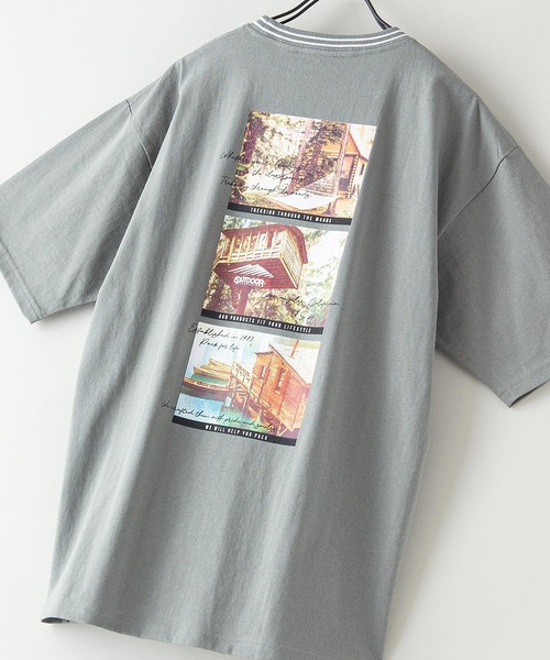 OUTDOOR PRODUCTS APPAREL（アウトドアプロダクツアパレル）の「USAコットン ラインリブTシャツ ヘビーウェイト ルーズシルエット（Tシャツ/カットソー・メンズ・ブラック系その他/カーキ/ブラウン/ブラック/ホワイト系その他/パープル/ネイビー/その他1/ホワイト・MEDIUM/LARGE/X-LARGE）」の7枚目の写真