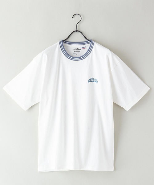 OUTDOOR PRODUCTS APPAREL（アウトドアプロダクツアパレル）の「USAコットン ラインリブTシャツ ヘビーウェイト ルーズシルエット（Tシャツ/カットソー・メンズ・ブラック系その他/カーキ/ブラウン/ブラック/ホワイト系その他/パープル/ネイビー/その他1/ホワイト・MEDIUM/LARGE/X-LARGE）」の12枚目の写真