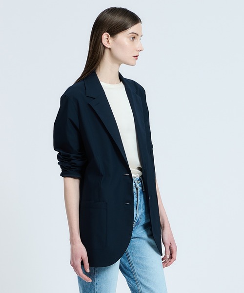 HARRIS WHARF LONDON（ハリスワーフロンドン）の「HARRIS WHARF LONDON / ボーイフレンドジャケット（テーラードジャケット・レディース・ネイビー/ブラック・36）」の3枚目の写真