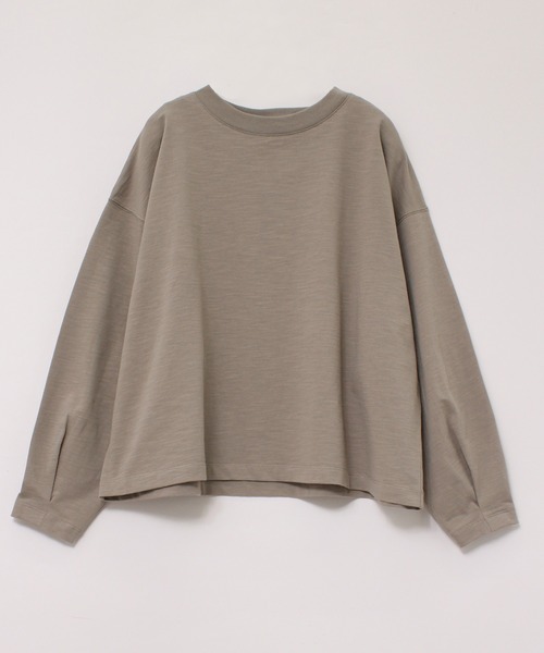 RNA-N(アールエヌエーエヌ)の「M1817 スラブプレーティングルーズプルオーバー(Tシャツ/カットソー・レディース・ブルー/グレイッシュベージュ/キナリ・MEDIUM)」の19枚目の写真