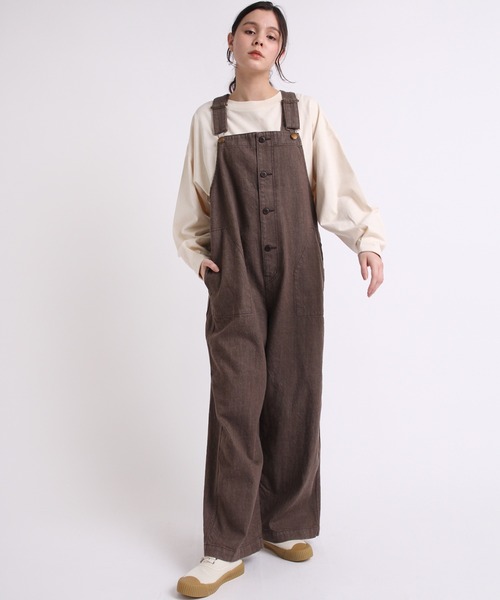 RNA-N(アールエヌエーエヌ)の「M1817 スラブプレーティングルーズプルオーバー(Tシャツ/カットソー・レディース・ブルー/グレイッシュベージュ/キナリ・MEDIUM)」の5枚目の写真