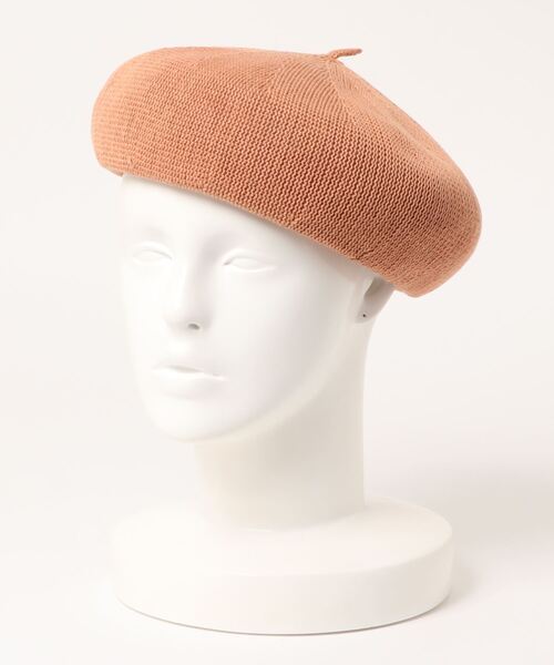 ehka sopo(エヘカソポ)の「コットンベレー帽(ハンチング/ベレー帽・レディース・オフホワイト/オレンジ/ブラック・フリ-)」の6枚目の写真