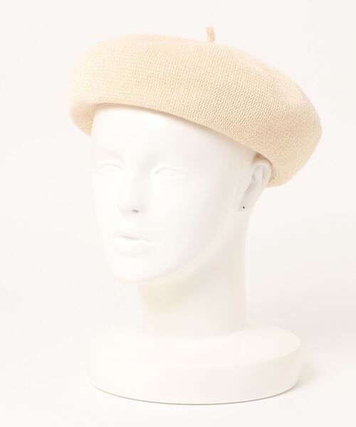 ehka sopo(エヘカソポ)の「コットンベレー帽(ハンチング/ベレー帽・レディース・オフホワイト/オレンジ/ブラック・フリ-)」の7枚目の写真