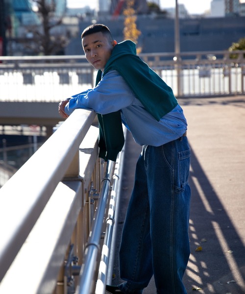 WEGO（ウィゴー）の「WEGO/デニムペインターパンツ（デニムパンツ・メンズ・インディゴブルー・MEDIUM/LARGE）」の3枚目の写真