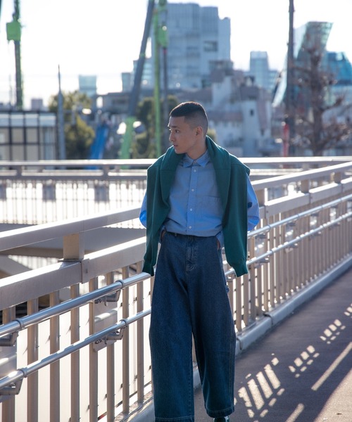 WEGO（ウィゴー）の「WEGO/デニムペインターパンツ（デニムパンツ・メンズ・インディゴブルー・MEDIUM/LARGE）」の4枚目の写真