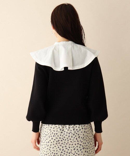 OPAQUE.CLIP（オペークドットクリップ）の「◆異素材カラーデザインニット（ニット/セーター・レディース・ブラック/グレー・38）」の5枚目の写真