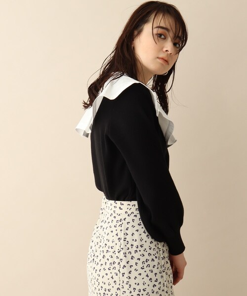 OPAQUE.CLIP（オペークドットクリップ）の「◆異素材カラーデザインニット（ニット/セーター・レディース・ブラック/グレー・38）」の11枚目の写真