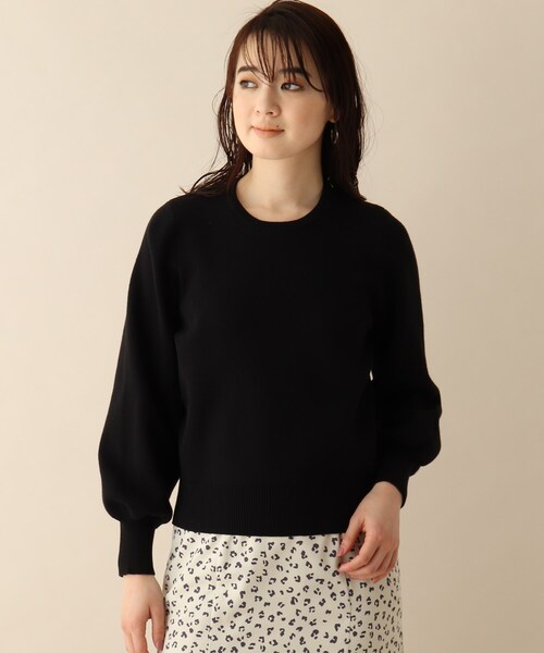 OPAQUE.CLIP（オペークドットクリップ）の「◆異素材カラーデザインニット（ニット/セーター・レディース・ブラック/グレー・38）」の12枚目の写真