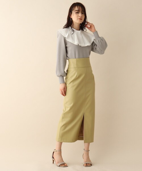 OPAQUE.CLIP（オペークドットクリップ）の「◆異素材カラーデザインニット（ニット/セーター・レディース・ブラック/グレー・38）」の13枚目の写真