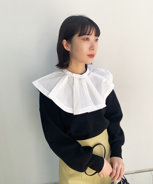 OPAQUE.CLIP（オペークドットクリップ）の「◆異素材カラーデザインニット（ニット/セーター・レディース・ブラック/グレー・38）」の15枚目の写真