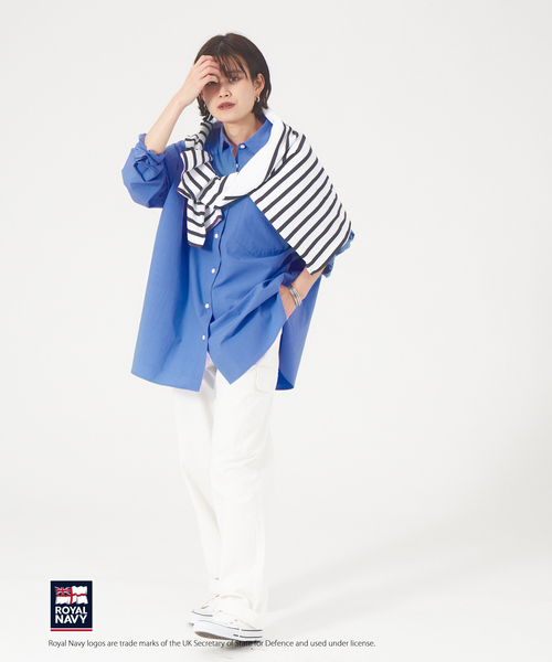 Rouge vif（ルージュヴィフ）の「【ROYAL NAVY】【XSサイズあり】別注カーゴパンツ（カーゴパンツ・レディース・カーキ/ホワイト・36/34）」の5枚目の写真