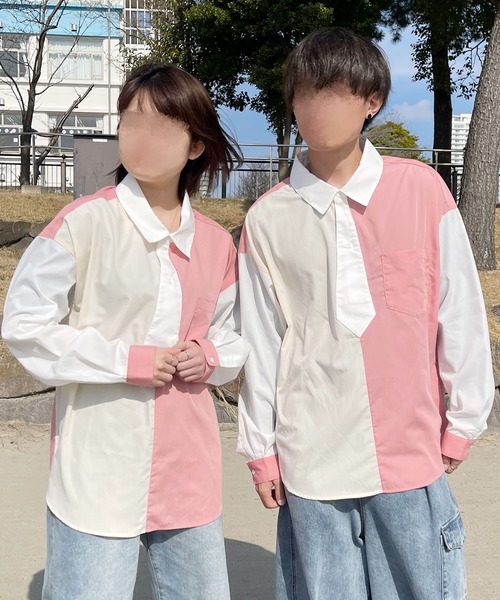 PairPair(ペアペア)の「ネクタイ風シャツ(ユニセックス)(シャツ/ブラウス・レディース・グリーン系その他/ブルー系その他/ピンク系その他・フリー)」の4枚目の写真
