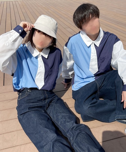 PairPair(ペアペア)の「ネクタイ風シャツ(ユニセックス)(シャツ/ブラウス・レディース・グリーン系その他/ブルー系その他/ピンク系その他・フリー)」の9枚目の写真