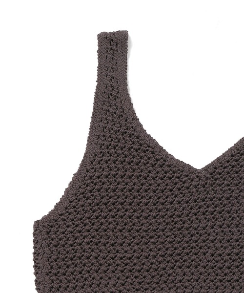 ROPE' PICNIC（ロペピクニック）の「透かし編みニットベスト（ベスト・レディース・チャコールグレー/ベージュ系その他/オレンジ系その他・FREE）」の5枚目の写真