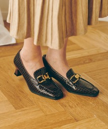 Lamoa | Lamoa/クロコデザイン ヒール ビットローファー(ローファー)