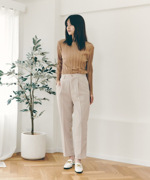 Lamoa(ラモア)の「Lamoa/クロコデザイン ヒール ビットローファー(ローファー・レディース・ホワイト/ブラック/ブラウン・38/36)」の4枚目の写真