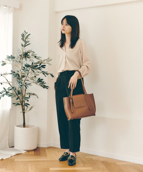 Lamoa(ラモア)の「Lamoa/クロコデザイン ヒール ビットローファー(ローファー・レディース・ホワイト/ブラック/ブラウン・38/36)」の8枚目の写真