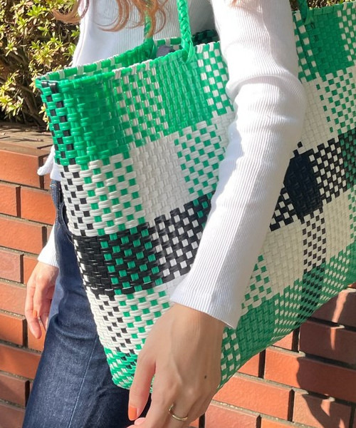 GIMME GIMME（ギミーギミー）の「【GIMME GIMME】Basket bag gima22s005（かごバッグ・レディース・グリーン・FREE）」の6枚目の写真