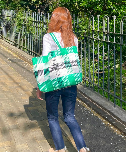 GIMME GIMME（ギミーギミー）の「【GIMME GIMME】Basket bag gima22s005（かごバッグ・レディース・グリーン・FREE）」の3枚目の写真