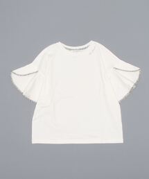 pom ponette junior | パイピングフレアスリーブTシャツ(Tシャツ/カットソー)