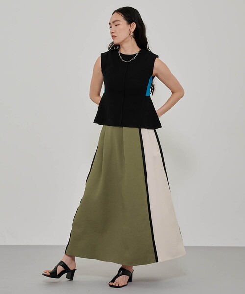 CITY TOKYO（シティトウキョウ）の「フレアノースリーブサマーニット（ニット/セーター・レディース・ホワイト/ライトブルー/ブラック/ライトグリーン・FREE）」の7枚目の写真