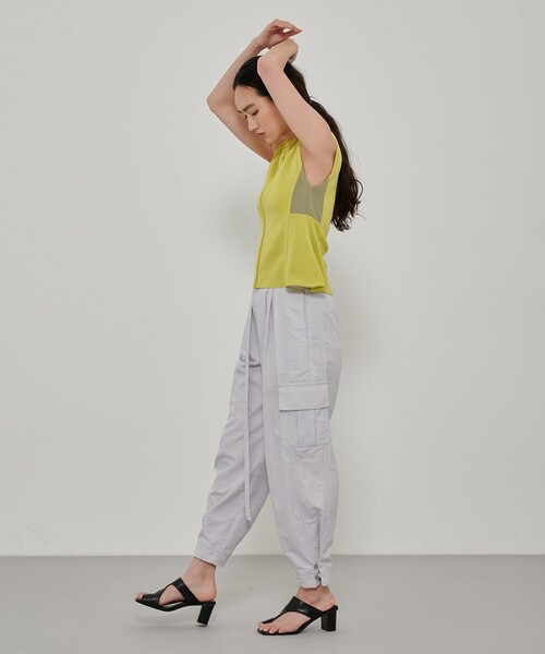 CITY TOKYO（シティトウキョウ）の「フレアノースリーブサマーニット（ニット/セーター・レディース・ホワイト/ライトブルー/ブラック/ライトグリーン・FREE）」の9枚目の写真