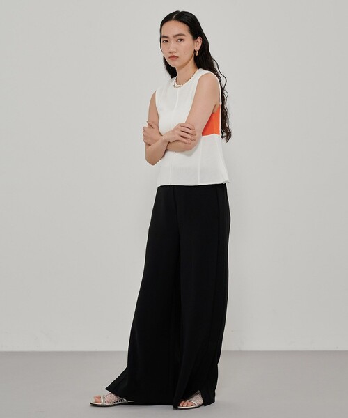 CITY TOKYO（シティトウキョウ）の「フレアノースリーブサマーニット（ニット/セーター・レディース・ホワイト/ライトブルー/ブラック/ライトグリーン・FREE）」の14枚目の写真