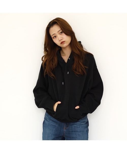 VIBGYOR Women（ヴィブジョー　ウィメン）の「ヘビーウエイト裏毛BIGシルエットパーカー(QTC)（パーカー・レディース・ダークベージュ/チャコールグレー/ダークネイビー/杢グレー/ブラック・LARGE/MEDIUM/X-LARGE）」の10枚目の写真