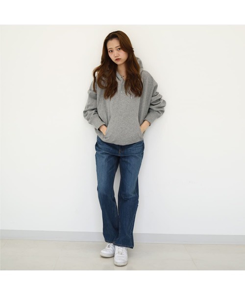 VIBGYOR Women（ヴィブジョー　ウィメン）の「ヘビーウエイト裏毛BIGシルエットパーカー(QTC)（パーカー・レディース・ダークベージュ/チャコールグレー/ダークネイビー/杢グレー/ブラック・LARGE/MEDIUM/X-LARGE）」の12枚目の写真