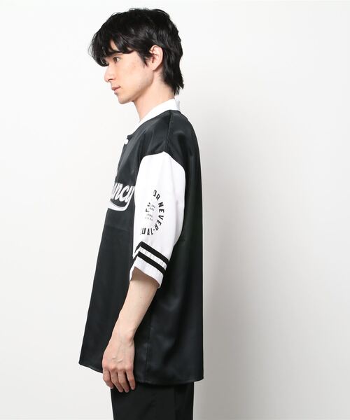A.T,C in the attic homme(エーティーシーインジアティックオム)の「スタジアムロゴ ビッグシルエット ベースボールシャツ(シャツ/ブラウス・メンズ・ホワイト/ブラック/グリーン・M/L)」の4枚目の写真