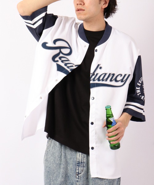A.T,C in the attic homme(エーティーシーインジアティックオム)の「スタジアムロゴ ビッグシルエット ベースボールシャツ(シャツ/ブラウス・メンズ・ホワイト/ブラック/グリーン・M/L)」の12枚目の写真